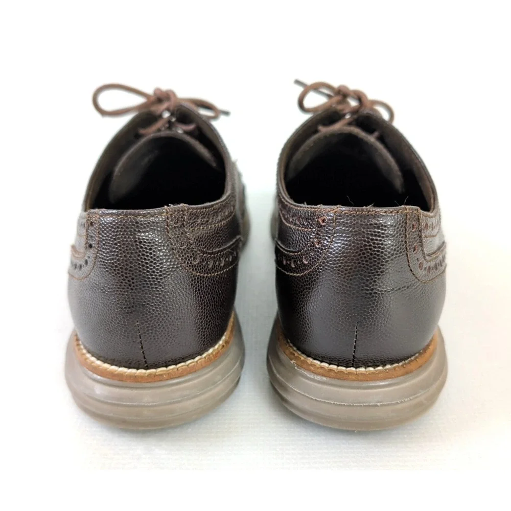 Cole Haan Grand OS Wingtip Oxford‎ Shoe Mens 8 Brown Leather Business Casual